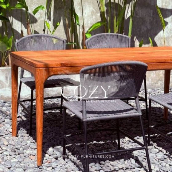 Dining set Ready Stock INDOOR (TABLE 160X80 + 4 CHAIRS)