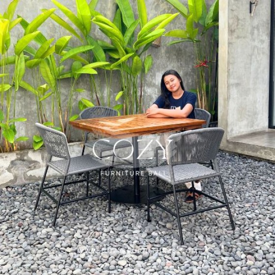 Dining set Ready Stock - 4 CHAIR OUTDOOR INDOOR
