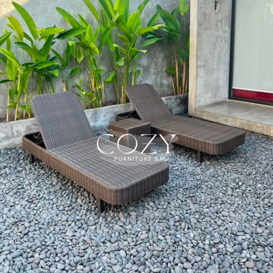 1SET SUNBED TYPE 49 - JAVABROWN SR